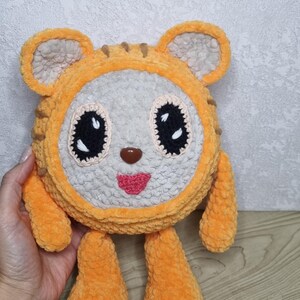 Crochet little, chubby tiger in orange color/ Plush tiger/ Soft little tiger/ Gift for baby or child/ crochet toy