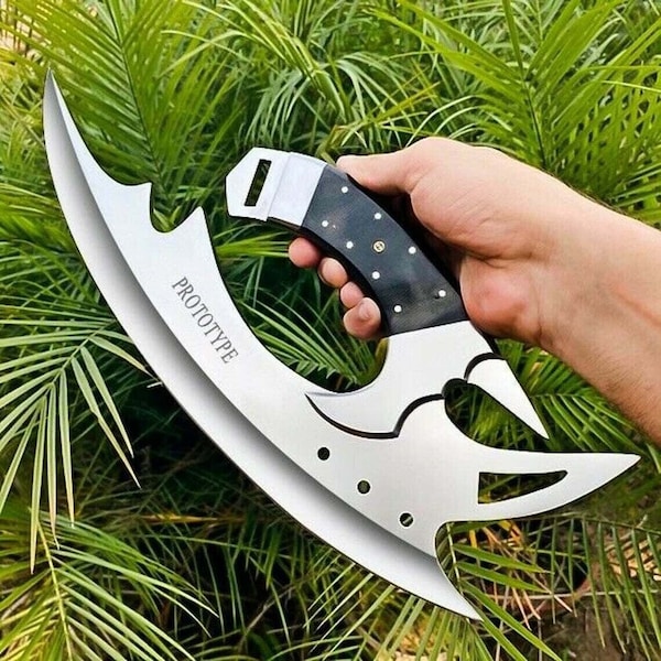 custom handmade d2 steel hunting machete knife survival bowie knife pizza cutter