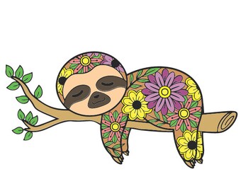 Download Sloth Mandala Svg Etsy