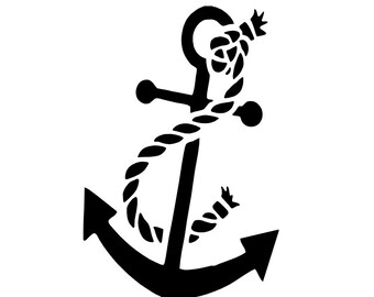 Anchor With Rope Svg Etsy