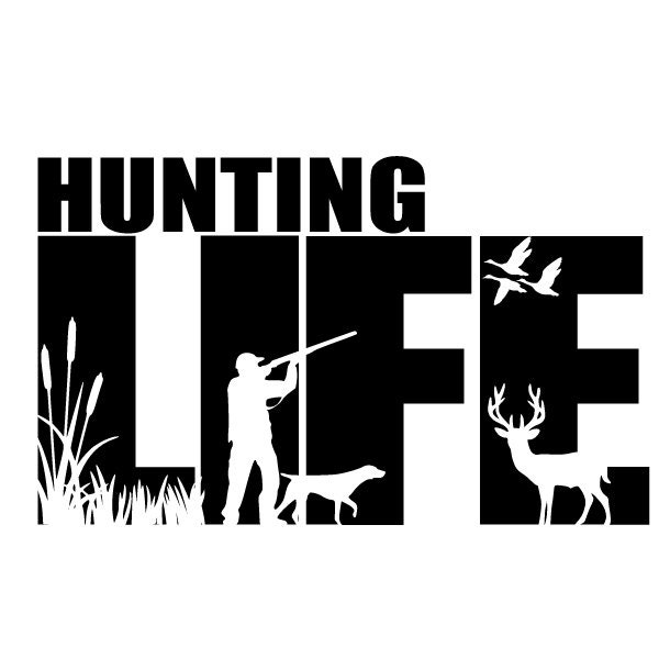 SVG file Hunting Life with picture of Deer and Bird Hunter with Shotg…