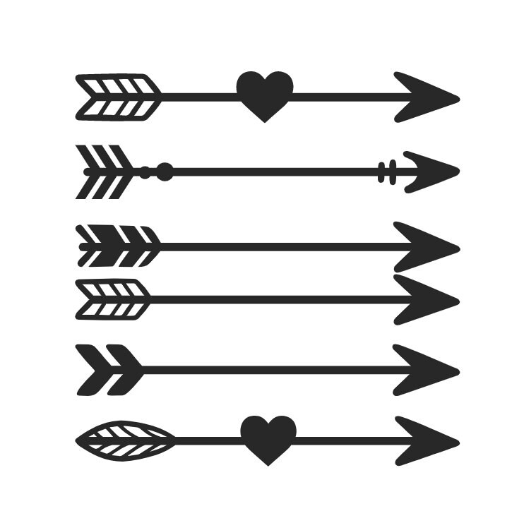 SVG file Arrows Bundle Love Hearts Archery Bow & Arrow Hunting Etsy