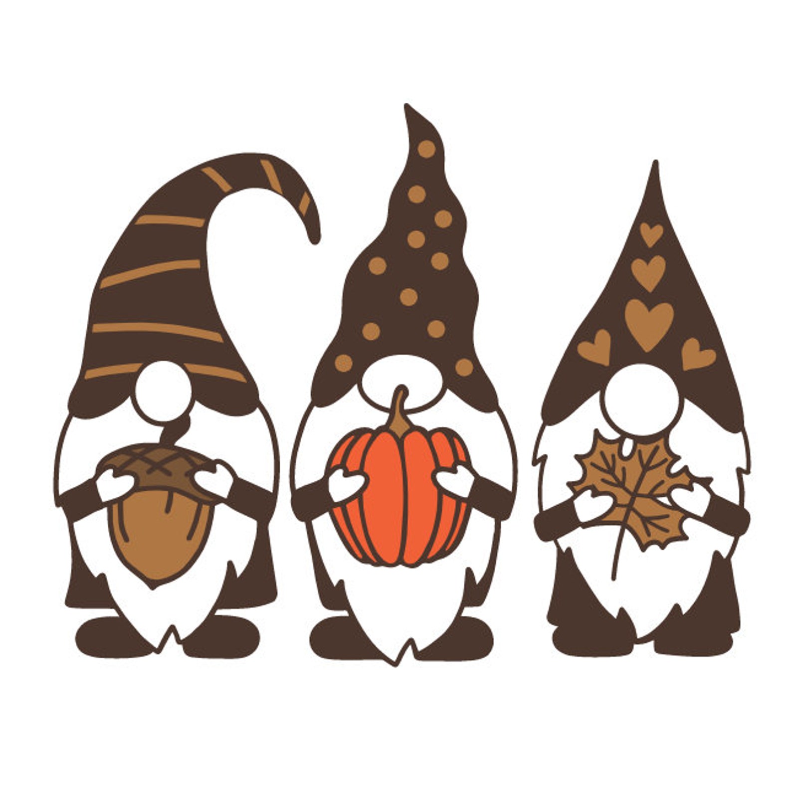 SVG file Full Color Fall Gnomes Garden Gnome Gardening Autumn Etsy