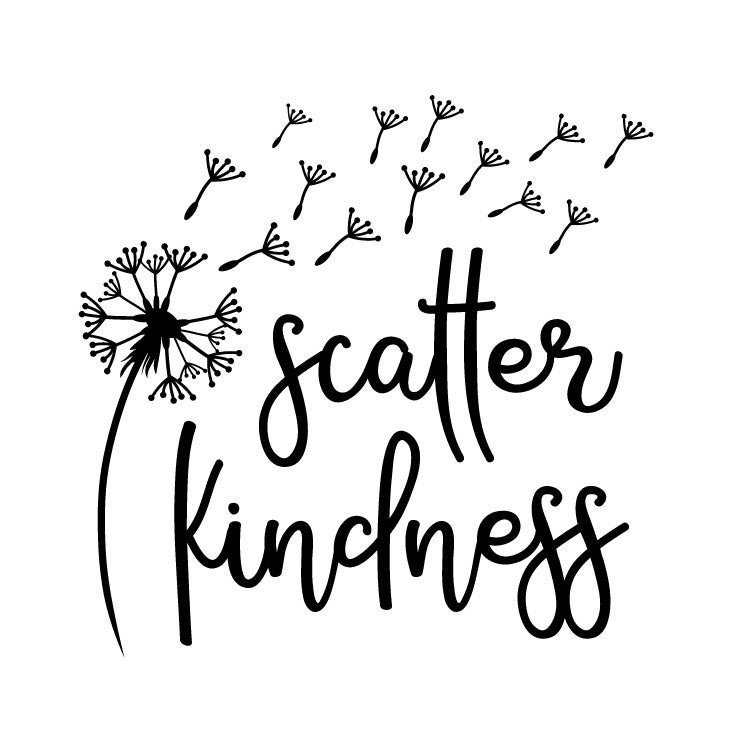 SVG file Scatter Kindness Peaceful Peace Coexist Breathe Dandelion Ca…