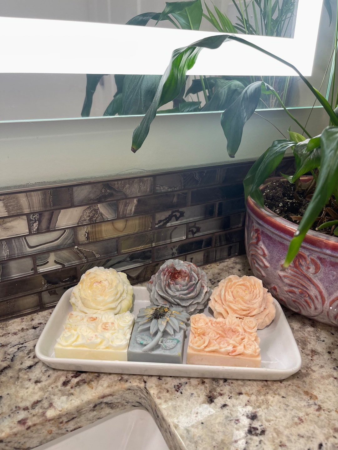 Flower Wax Melt Set of Two Etsy