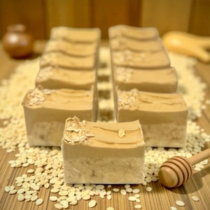 Haferflocken und Honig Ziegenmilch und Honig Seife