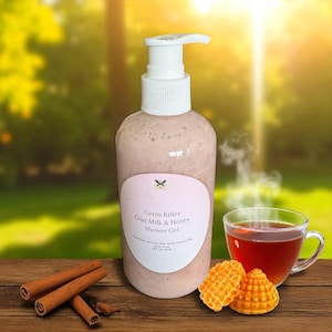 Liquid Germ Killer Goat Milk & Honey Body Wash 8oz