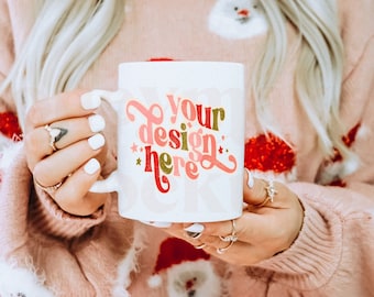 Weihnachtstasse Mockup | Weihnachtsmockup | 11 Unzen Kaffeetasse Mockup | Tasse Mockup | Weiße Kaffeetasse Mockup | Weiße Tasse Mockup | Urlaub Becher