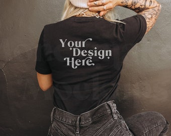 Bella Canvas 3001 Mockup | Black Bella Canvas 3001 Mockup | Tank Top Mockup | Grunge Mockup | Boho Mockup | Tanktop Mockup
