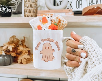 Halloween Mug Mockup | Fall, 11oz White Coffee Mug (Digital File)