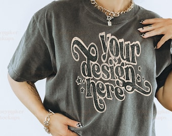 Komfortfarben C1717 Mockup | Comfort Colors C1717 Pfeffer Mockup | Komfortfarben Mockup | Übergroßes Shirt Mockup | C1717 Pfeffer Mockup