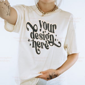 Comfort Colors C1717 Mockup | Comfort Colors C1717 Ivory Mockup | Comfort Colors Mockup | Oversized Shirt Mockup | C1717 Ivory Mockup