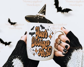Halloween Mug Mockup | Fall Mockup | Halloween Mug Mockup | 11 oz Coffee Mug | Mug Mockup | White Coffee Mug Mockup | White Mug Mockup