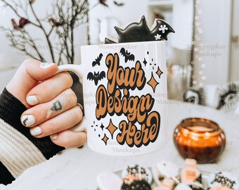 Halloween Mug Mockup | Fall Mockup | Halloween Mug Mockup | 11 oz Coffee Mug | Mug Mockup | White Coffee Mug Mockup | White Mug Mockup