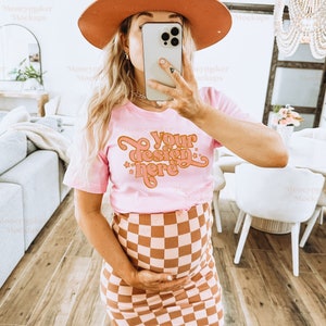 Maternity Mockup | Bella Canvas 3001 Pink Mockup | Pink Bella Canvas 3001 Mockup | Pregnancy Mockup | 3001 Mockup | Oversized Mockup