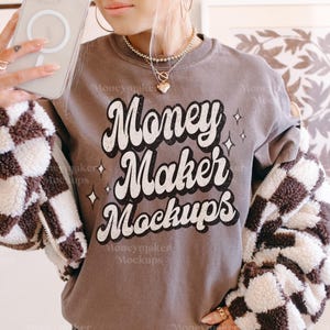 Comfort Colors 1717 Mockup | Comfort Colors 1717 Espresso Shirt Mockup | Trendy Mockup | Y2K Mockup | Neutral Mockup | Oversized Mockup