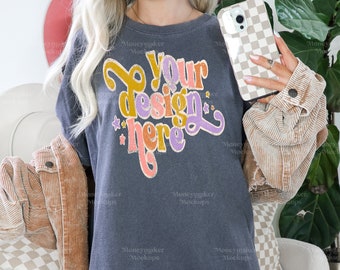 Comfort Colors Mockup | Pepper Comfort Colors C1717 Mockup | Shirt Mockup | Tshirt Mockup | Oversized Shirt Mock Up | Model Mockup