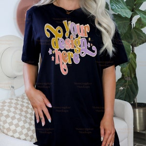 Bella Canvas 3001 Mockup | Black Bella Canvas 3001 Mockup | Shirt Mockup | Tshirt Mockup | Oversized Shirt Mock Up | Model Mockup