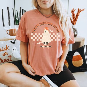 Halloween Mockup Terracotta Comfort Colors C1717 Mockup | Comfort Colors Mockup | Halloween Shirt Mockup | Oversized Shirt Mockup