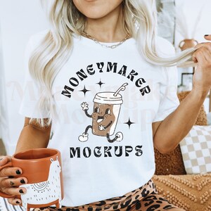 Bella Canvas 3001 Mockup | Bella Canvas 3001 White | Halloween Mockup | Autumn Mockup | Fall TShirt Mockup | Fall Shirt Mockup | Fall Mockup