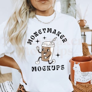 Bella Canvas 3001 Mockup | Bella Canvas 3001 White | Halloween Mockup | Autumn Mockup | Fall TShirt Mockup | Oversized Shirt | Fall Mockup
