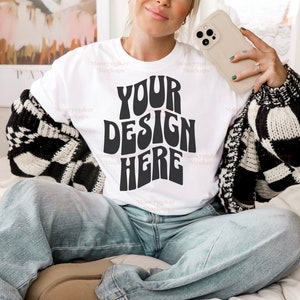 White Comfort Colors C1717 Mockup | White Shirt Mockup | Oversized Shirt Mockup | Comfort Colors Shirt Mockup | Trendy Mockup