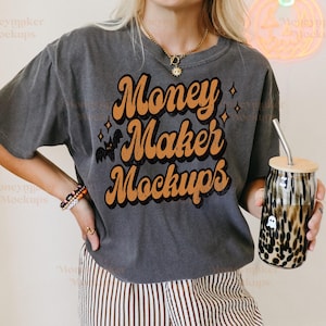 Pepper Comfort Colors 1717 Mockup | Oversized Shirt Mockup | Halloween Mockup | Autumn Mockup | Fall Shirt Mockup | Fall Mockup | Fall Mock