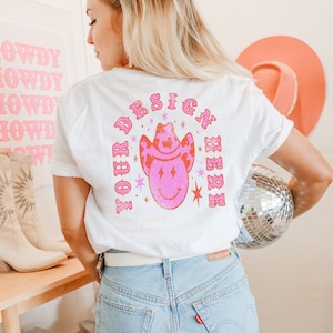 Western Mockup | Cowgirl Mock-Up | Bella Canvas 3001 Mockup | Back of Shirt Mock Up | Concert Shirt Mockup | Western Shirt Mockup