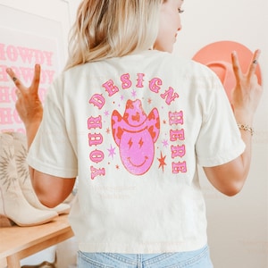 Western Mockup | Cowgirl Mock-Up | Comfort Colors 3023 Ivory Mock-up | Back of Shirt Mock Up | Concert Shirt Mockup | Western Shirt Mockup