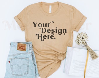 Download Tan Shirt Mockup Etsy