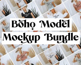 Bella Canvas 3001 Mockup Bundle / 3001 Mockup / Spring Mockup Bundle / Bella Canvas 3001 Print on Demand Mockup Bundle / Model Mockup Bundle