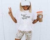 Gildan 5000 Mockup Gildan T-Shirt Mockup Lifestyle Mockup Oversized Shirt Mockup Athleisure Mockup Athletic Mockup