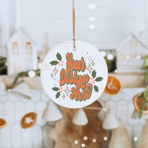 Christmas Ornament Mockup | Christmas Mockup | Ceramic Ornament Mockup | Circle Ceramic Ornament Mockup | Neutral Christmas Mockup