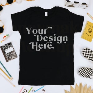 Kids Shirt Mockup | Bella Canvas 3001Y Mockup | Bella Canvas Youth Shirt | Back To School Mockup | Kids T-Shirt Mockup | Kids tshirt Mockup image 1