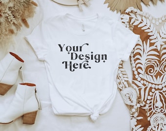 Bridal Shirt Mockup | Bride Mockup | Bride Shirt Mockup | Bridal Mock | Bella Canvas 3001 Shirt Mockup | Bella Canvas White Shirt Mockup