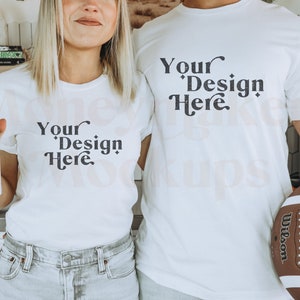 Bella Canvas 3001 White Mockup / Gameday Mockup / Sports Mockup / Mens Shirt Mockup / Superbowl Mock / Football Mockup / Team Mockup