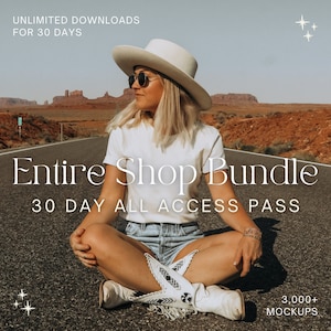 Whole Shop Bundle 30 Day All-Access Pass | Bella Canvas 3001 Bundle | Gildan 18000 Bundle | Shirt Mockup Bundle | Mug Mockup Bundle