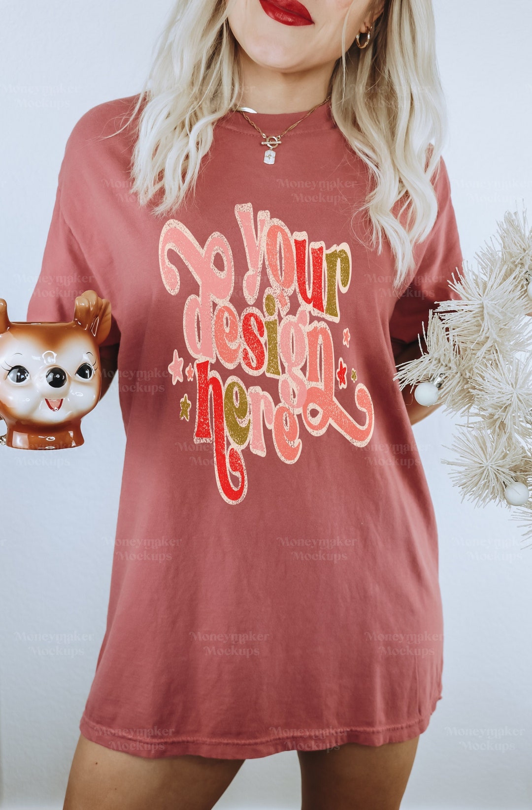 Christmas Mockup Cumin Comfort Colors C1717 Mockup Holiday Etsy