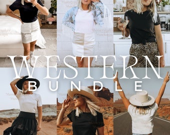 Western Mockup Bundle | Bella Canvas 3001 Mockup Bundle | Cowgirl Mockup Bundle | Shirt Mockup Bundle | Bella Canvas 3001 Bundle