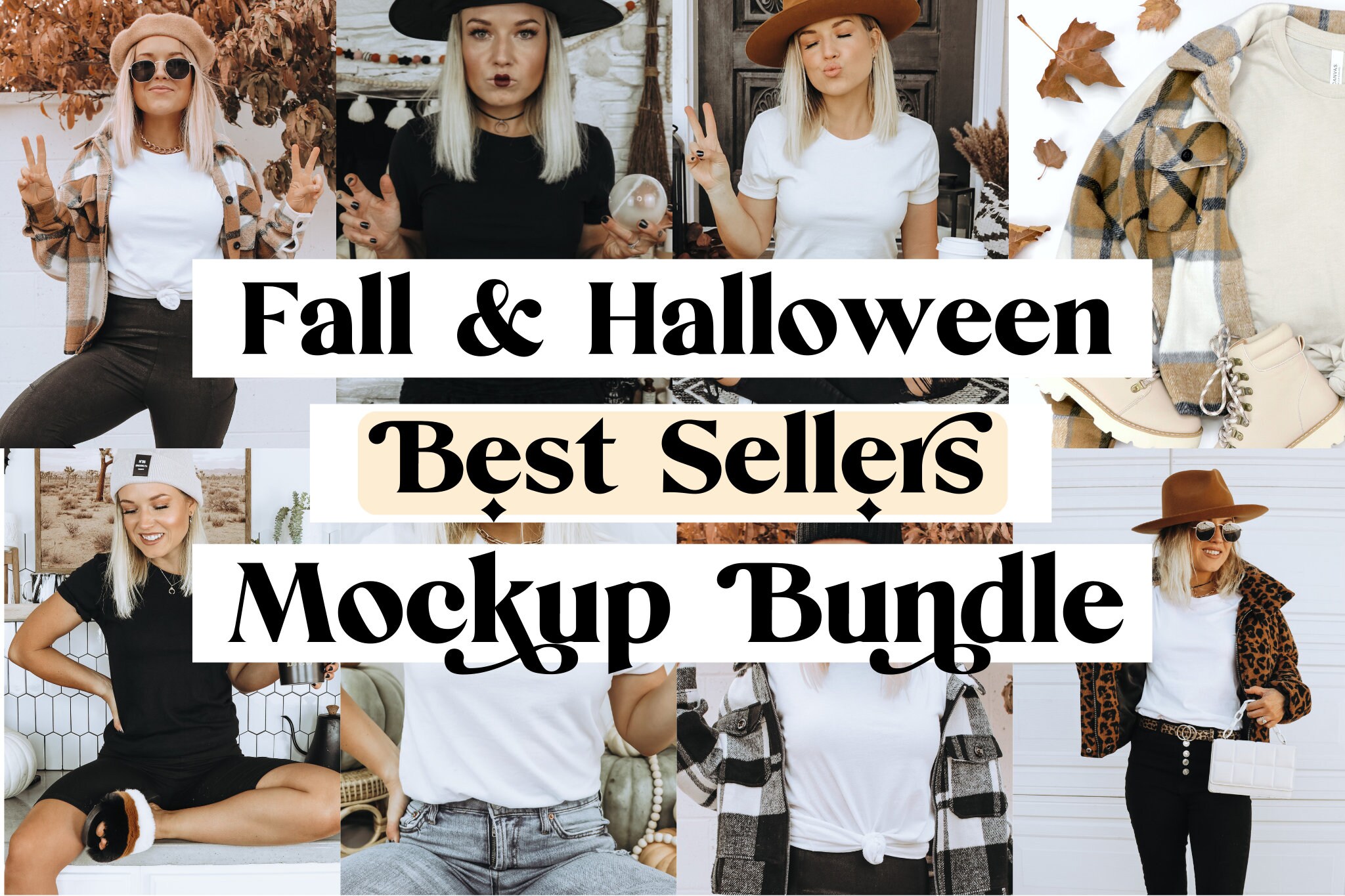 Fall and Halloween Best Seller Mockup Bundle | Mockup Bundle | Fall Mockup | Shirt Mockup Bundle | Halloween Mockup | Fall Themed Mockup