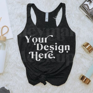 Next Level 6733 Mockup | Tank Mockup | Next Level 6733 Mockup Vintage Black | Fitness Mockup | Gym Tanktop Mockup | Tank Top Mock Up