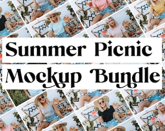 Bella Canvas 3001 Mockup Bundle | 3001 Mockup | Summer Mockup Bundle | Bella Canvas 3001 Print on Demand | Spring Mockup Bundle