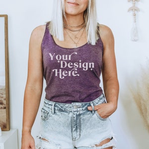 Next Level 6733 Mockup | Tank Mockup | Next Level 6733 Mockup Vintage Purple | Model Mockup | Tanktop Mockup | Tank Top Mock Up