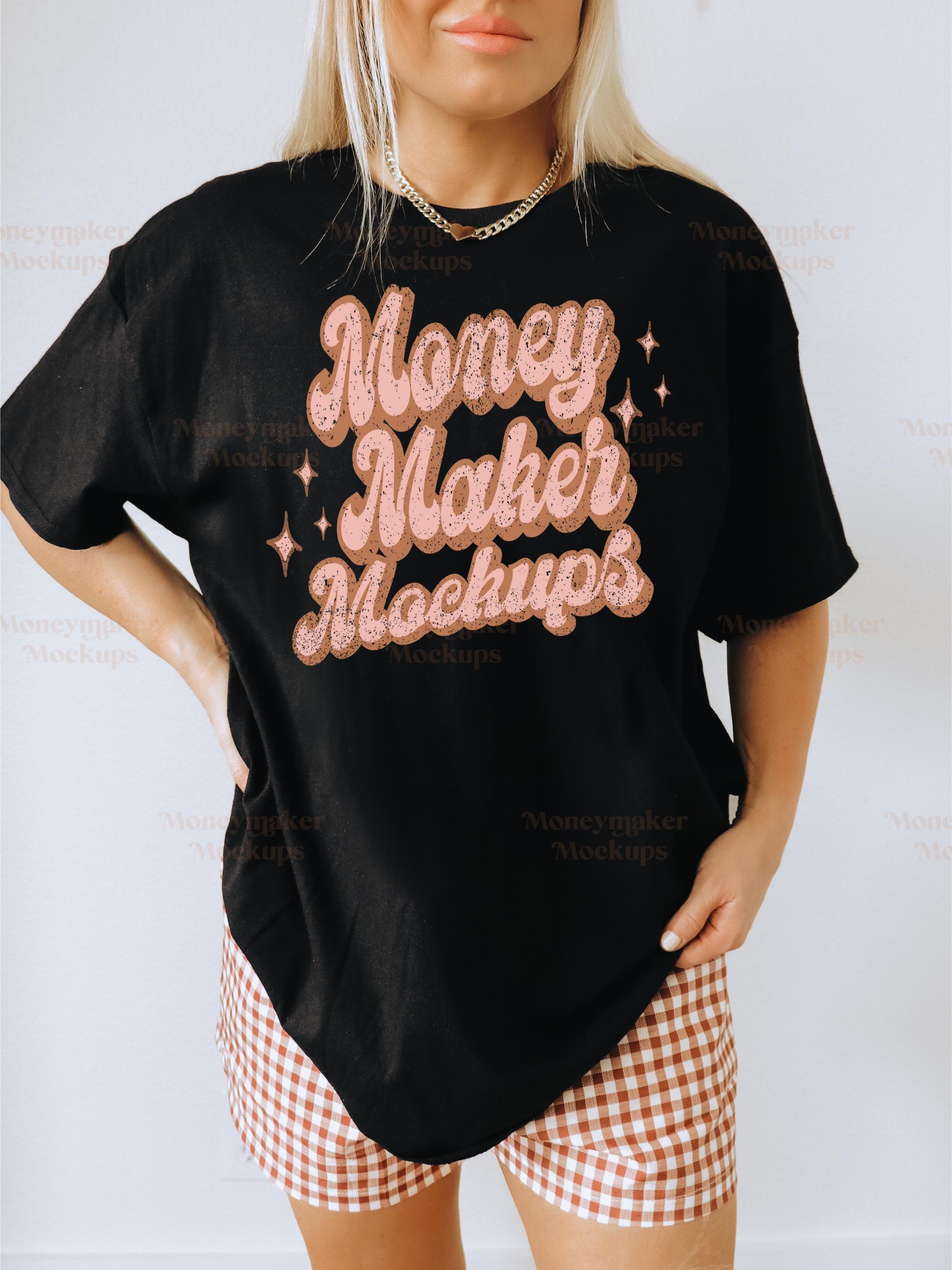 White Gildan 5000 Mockup | White Shirt Mockup | Oversized Shirt Mockup | Pajama Shirt Mockup | Trendy Mockup