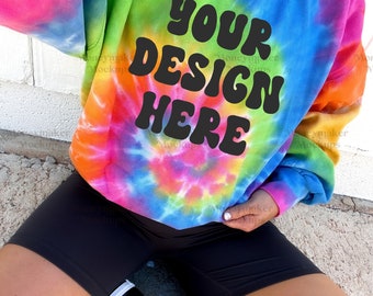 Colortone 8100 Mockup | Eternity Colortone 8100 Sweatshirt Mockup | Lifestyle Mockup | Tie-dye Sweatshirt Mockup | Trendy Mockup