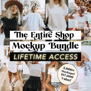 INTERO Shop Mockup Bundle / Bella Canvas 3001 Mockup Bundle / Gildan 18000 Mockup Bundle / Shirt Mockup Bundle / Model Mockup / Shirt Mockup
