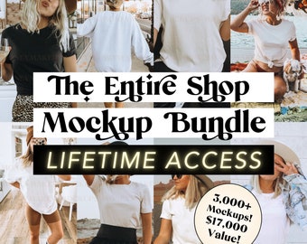 ENTIRE Shop Mockup Bundle | Bella Canvas 3001 Mockup Bundle | Gildan 18000 Mockup Bundle | Shirt Mockup Bundle | Model Mockup | Shirt Mockup