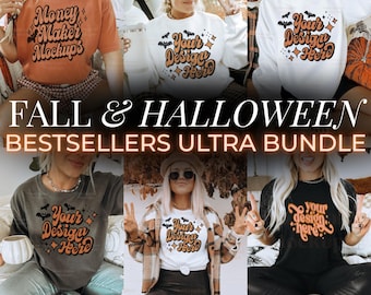 Fall and Halloween Best Seller Mockup Bundle | Mockup Bundle | Fall Mockup | Shirt Mockup Bundle | Halloween Mockup | Halloween Bundle