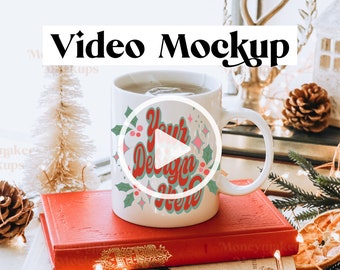 Christmas 11oz White Mug Mockup Video