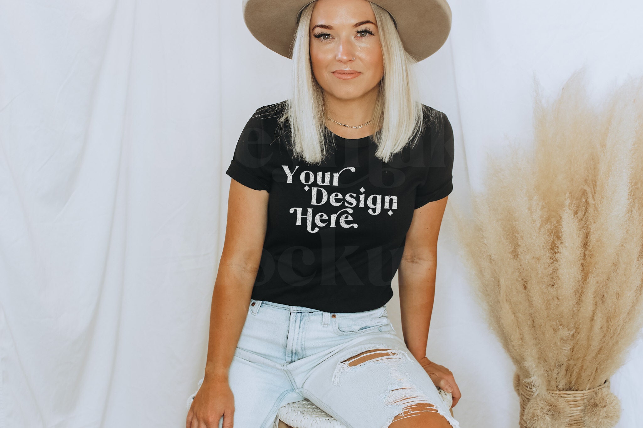 Bella Canvas 3001 Mockup | Bella Canvas Black Shirt | Black Bella Can…